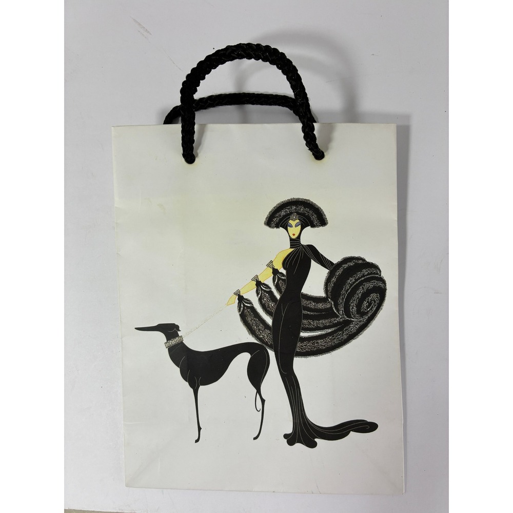 Erte Symphony in Black Art Deco Gift Bag Flame Tree Publishing 2006 Greyhound